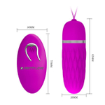 Лиловое виброяичко Dawn с дистанционным управлением - 9,2 см. (Цвет: лиловый)