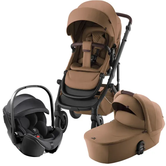 Коляска 3 в 1 Britax Roemer Smile 5Z Lux Warm Caramel + Baby-Safe Pro Classic Deep Black