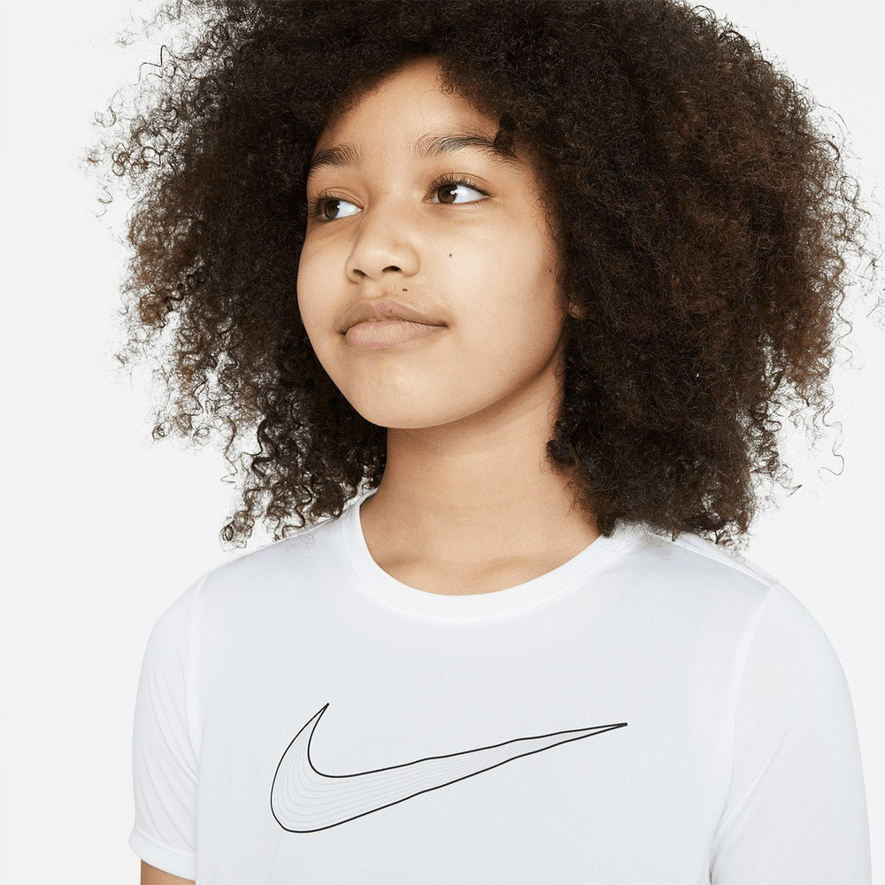 Одежда для тенниса Девочки, Футболка NIKE DRI FIT ONE SS TOP .