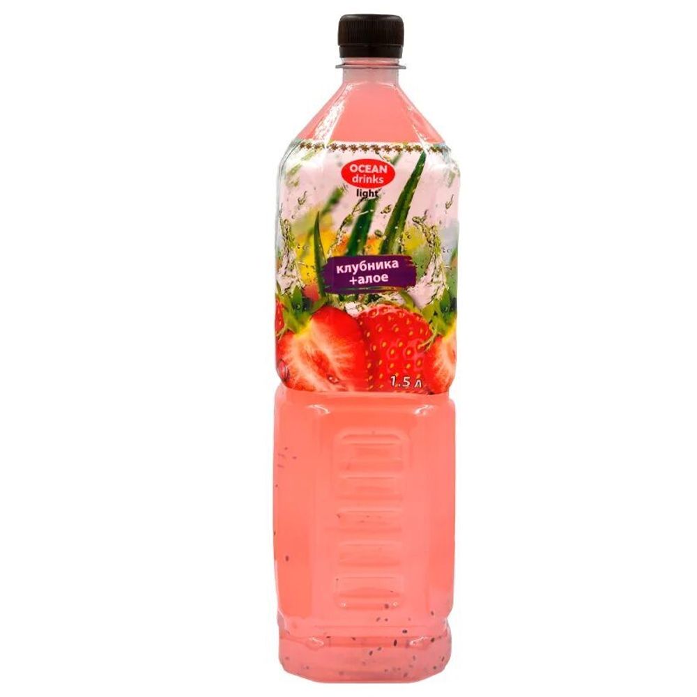 Напиток безалкогольный негазированный с кусочками фруктов Алоэ Вера Ocean Drinks,1,5л