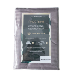 Простыня Страйп Сатин Однотонный 100% хлопок R1CT030