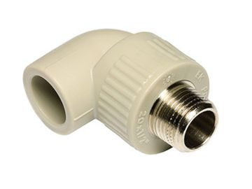 Угольник комбинированный Ekoplastik Wavin 20х3/4" НР с наружной резьбой полипропиленовый