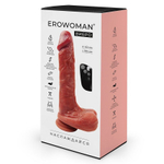 Телесный вибратор-ротатор с нагревом, возвратно-поступательными движениями и пультом ДУ - 22 см.