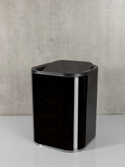 Ведро для мусора DeNASTIA STABLE B 19,3х19,3х25,1 95% ABS пластик 5% акриловый пластик чёрный