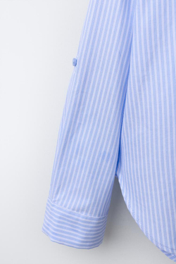 ZARA РУБАШКА В ПОЛОСКУ, СИНИЙ