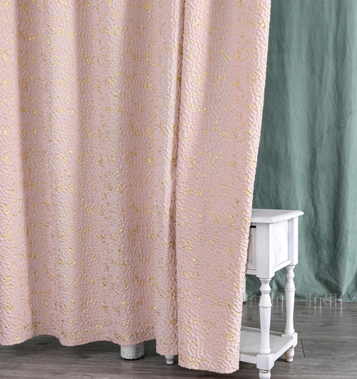 Штора для ванной комнаты (ДВУХСЛОЙНАЯ) 180*200 (розовый) GANZER  (20/1шт)