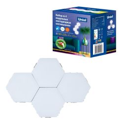 ULM-H77-3.5W-4000K WHITE SET4 Светильник светодиодный модульный. в составе набора из 4 шт. Сенсорный. Белый свет 4000К. БП в-к. 400Лм. TM Uniel