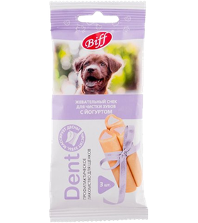 Бифф Дент Для щенков мелких и средних пород со вкусом йогурта 40гр.