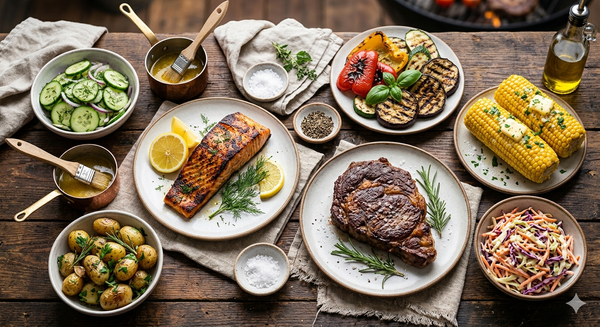 Лучшие закуски и гарниры к рыбе и мясу на гриле: рецепты Лучшие закуски и гарниры к рыбе и мясу на гриле: рецепты