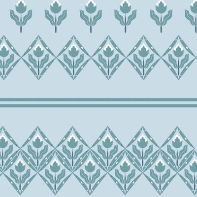 Орнамент на голубом фоне