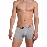 Мужские трусы-боксеры с широкой резинкой (Размер: L) (Цвет: серый)