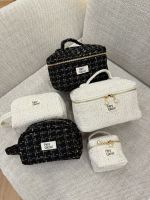 HEY GLOW косметичка твидовая в чёрно-белых тонах (мини)