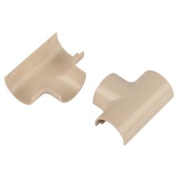 Т-образный угол ЭРА T-KK-20-12-B для полукруглого кабель-канала бежевый 20х12мм 2шт/комплект