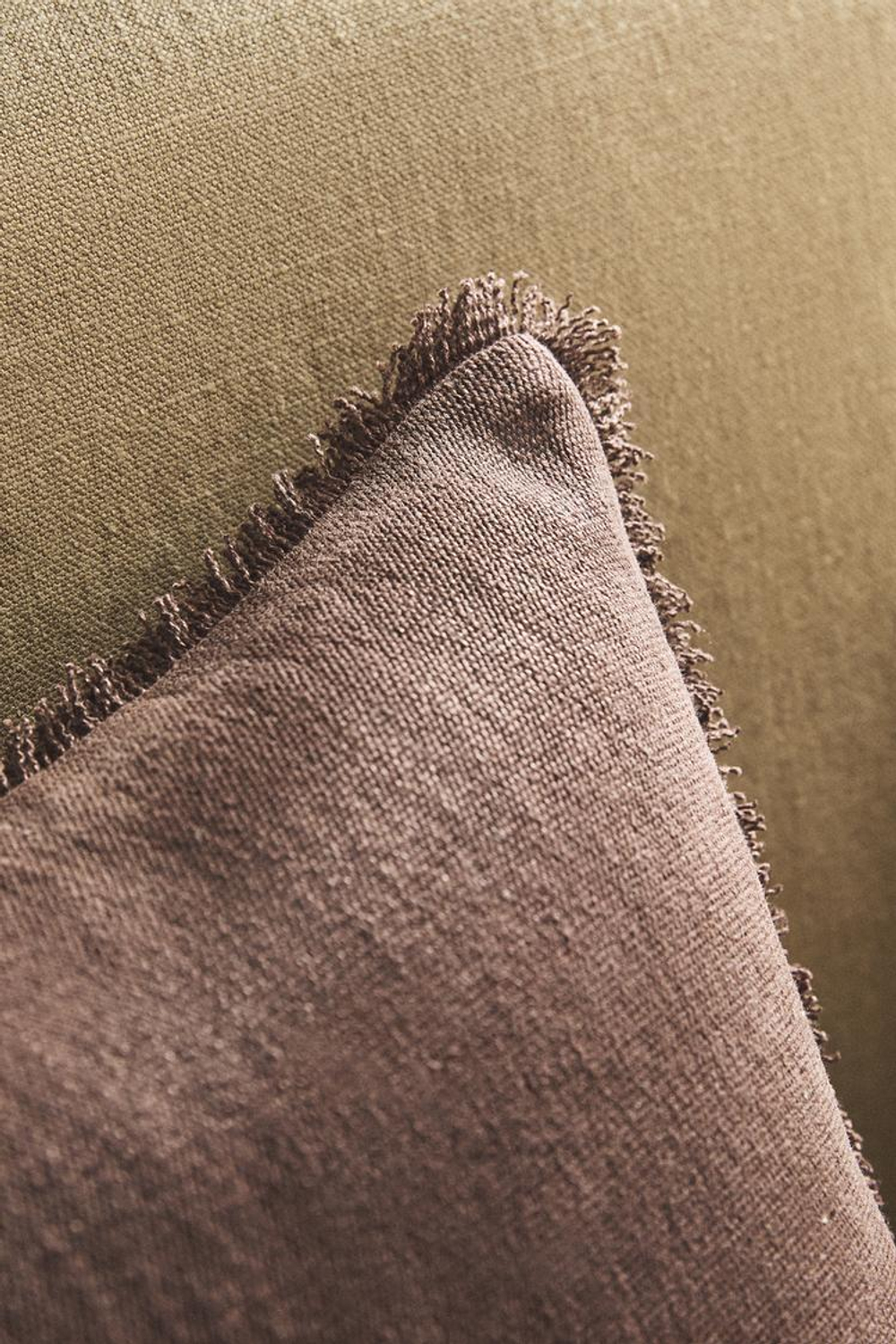 ZARA HOME ЛЬНЯНОЙ ЧЕХОЛ ДЛЯ ДЕКОРАТИВНОЙ ПОДУШКИ, ЦВЕТ БУРГУНДСКОГО ВИНА