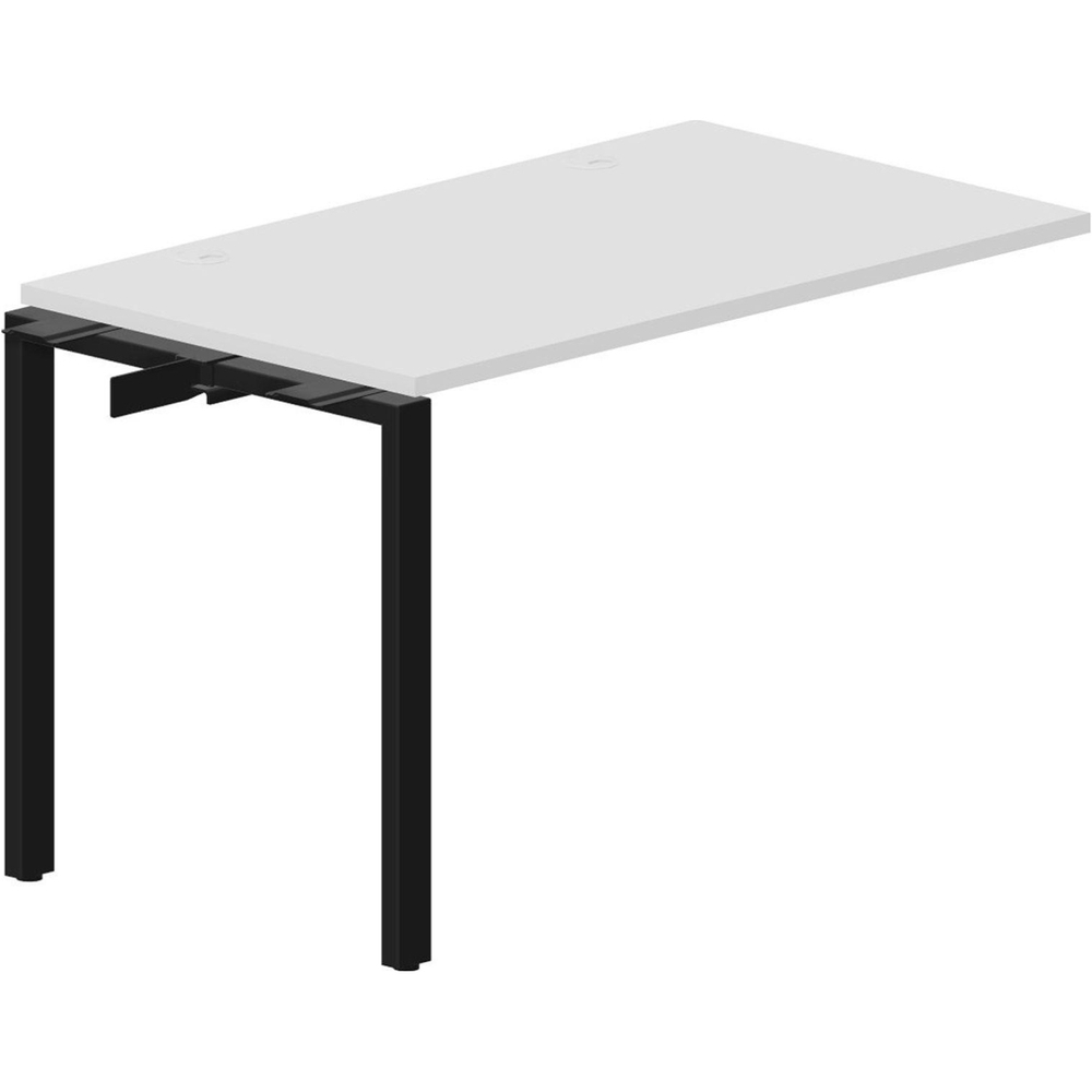 Стол - приставка STRIKE 2гром. 1180х680 STNPG127BLNR Белый, опора Черный