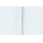 Тетрадь А5 96 л. BRAUBERG скоба клетка глянцевая ламинация "Color Stripes" (15 штук в упаковке)