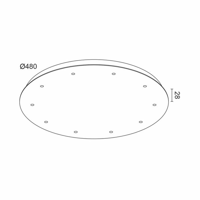 Основание круглое Ledron D500-10