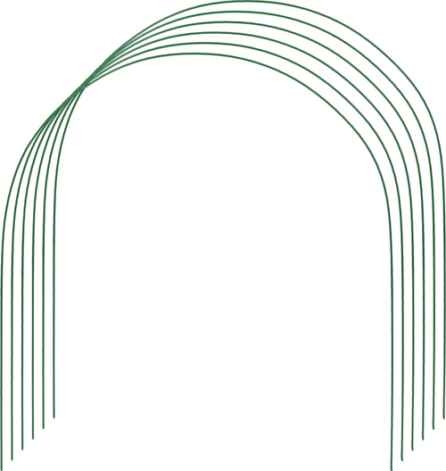 GRINDA 2.2 м, стальные, проволочные, 6 шт, дуги для парника (422311-85-90)
