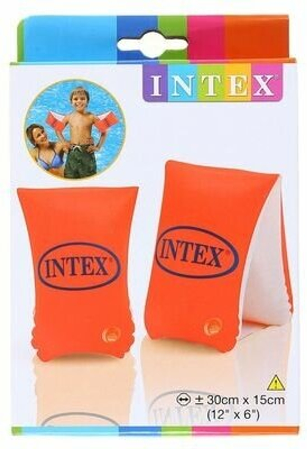Нарукавники для плавания надувные Intex Делюкс 30х15 см, 2 шт, оранжевые, 58641