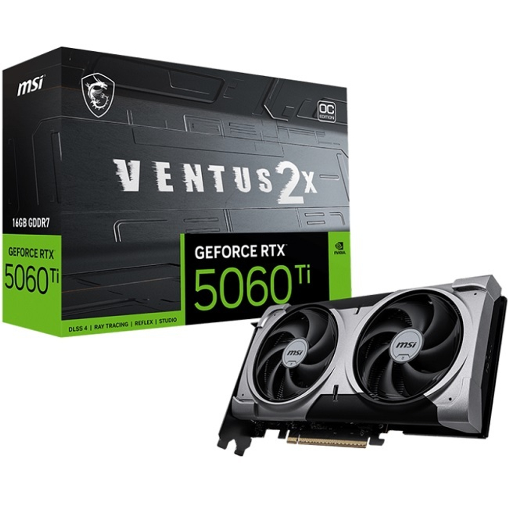 Видеокарта MSI GeForce RTX 5060 Ti VENTUS 2X OC PLUS 16GB (G506T-16V2CP)