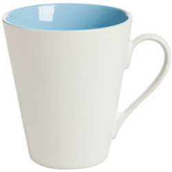 Кружка New Bell матовая, белая с голубым
