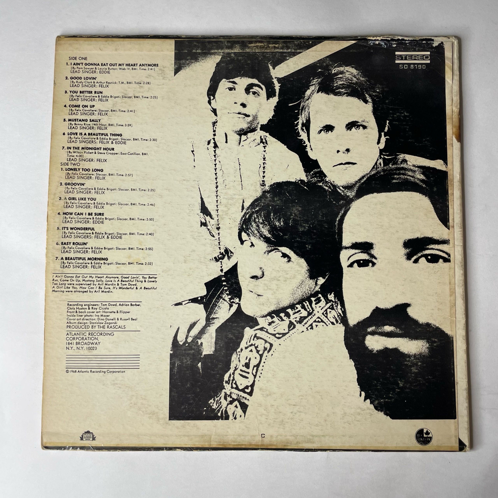 Винтажная виниловая пластинка LP The Rascals Time Peace The Rascals Greatest Hits (Канада 1975)