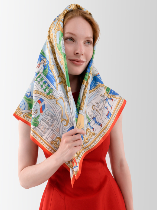 Платок «Легендарный Артек» 100% шёлк