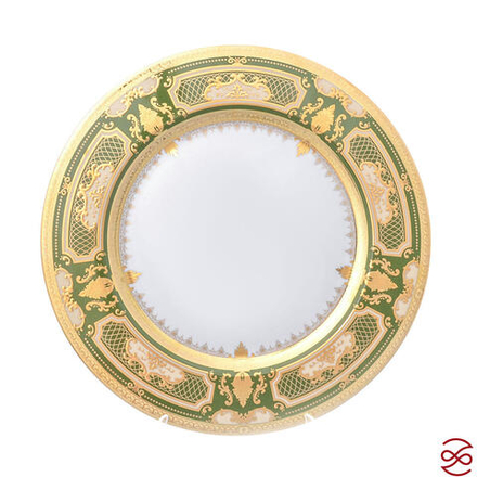 Блюдо круглое Falkenporzellan Donna Green gold 32 см