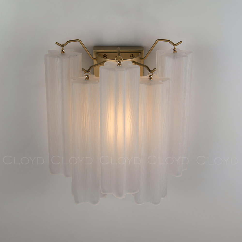 Бра Cloyd ANNO-C W1 / выс. 29 см - латунь светл. - белое матовое стекло (арт.20468)