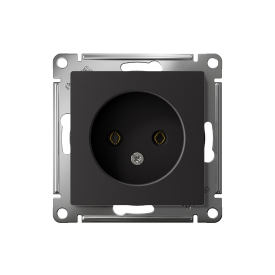 Розетка 1-м СП AtlasDesign 16А IP20 без заземл. без защ. шторок механизм карбон SE ATN001041