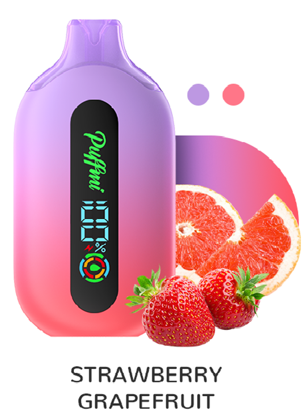 Puffmi Pure Strawberry grapefruit - клубника-грейпфрут 12000 купить в Москве с доставкой по России