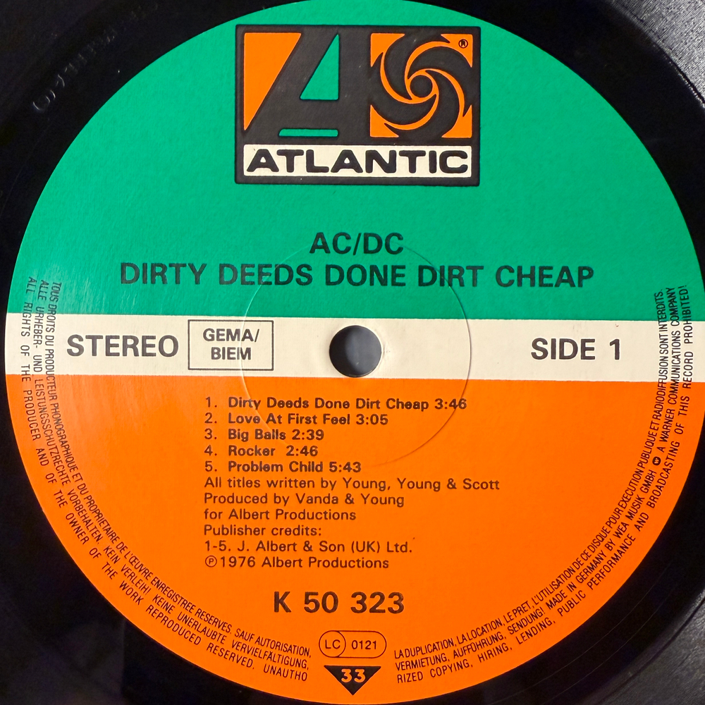 Виниловая пластинка AC/DC - Dirty Deeds Done Dirt Cheap LP