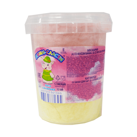 Сладкая вата МиМи- Сласти банан и клубника 20 гр