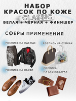 Набор красок по коже (белая+черная+финишер)