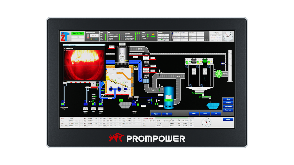 Панель оператора PROMPOWER PH1. Диагональ 15 Экран TFT разрешение 1920*1080. Встроенный Ethernet.  Ethernet/RS232,RS422/RS485.
