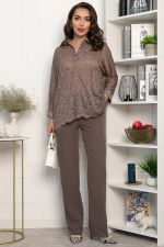 Брюки на резинке Эльда (пыльно-лиловые) Б14333-9М LT Collection