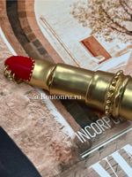 Кольцо-трансформер Скиапар. в виде пальца с красным ногтем и пирсингом