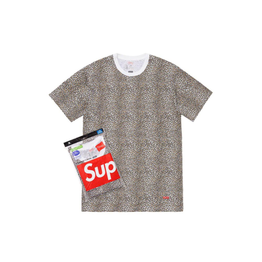 Supreme SS19 Supreme x Hanes Leopard Tagless Tees (2 Pack) T