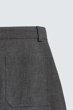 ZARA БРЮКИ BALLOON FIT С ЗАЩИПАМИ, СЕРЫЙ МЕЛАНЖ