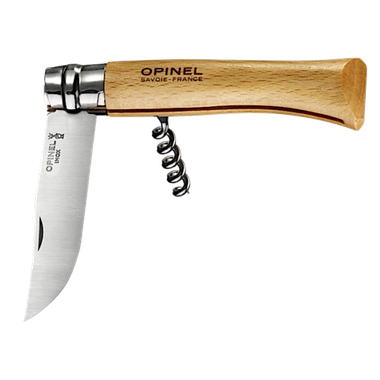 Нож складний Opinel №10 Нерж.+ Штопор Рукоять Бук ---