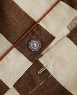 ZARA HOME ПОДОДЕЯЛЬНИК ИЗ ВАРЕНОГО ХЛОПКА, КОРИЧНЕВЫЙ