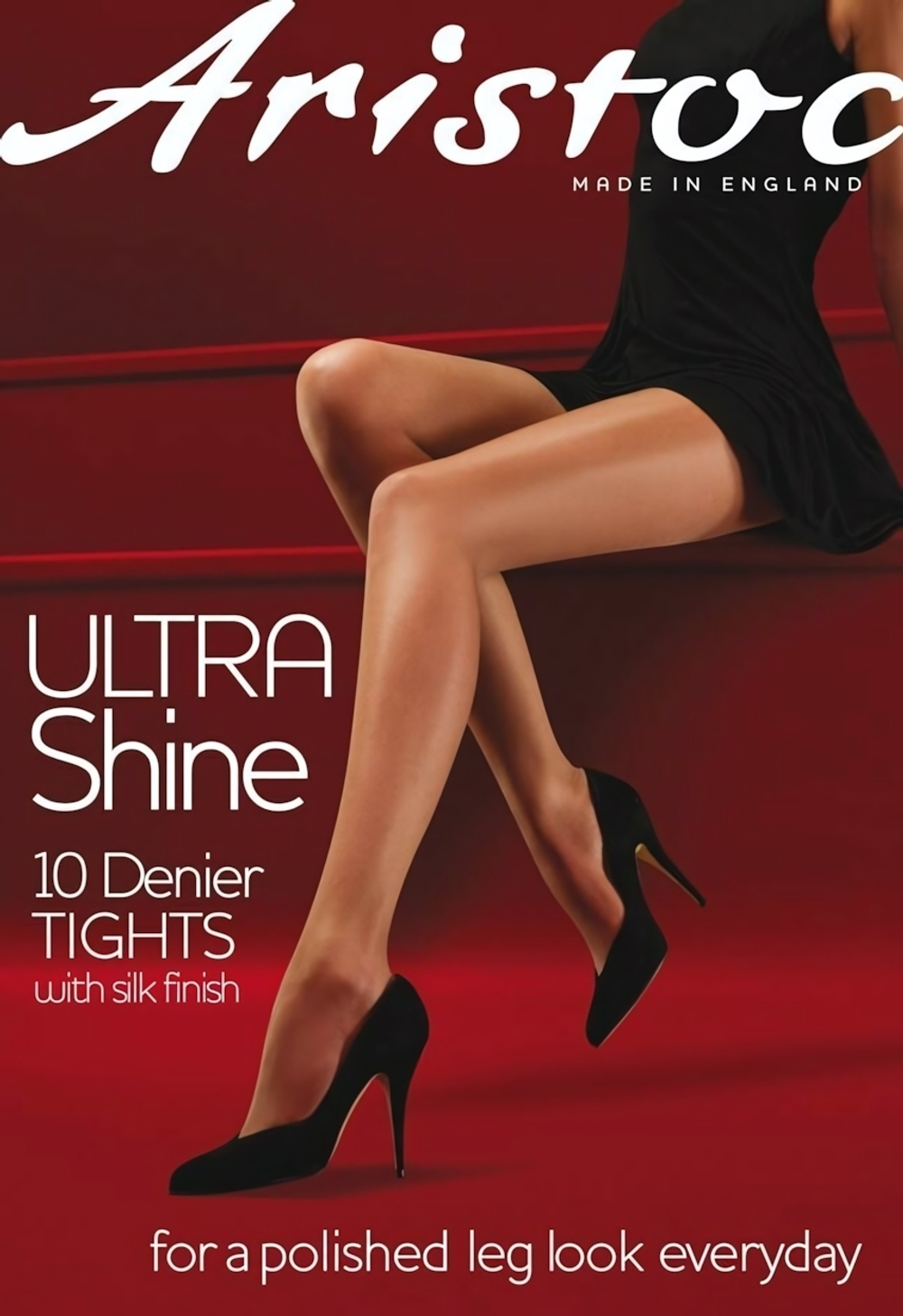 Однородные колготки с блеском Ultra Shine (Размер: XL) (Цвет: черный)