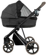 Детская коляска Roan Sol Vintage Luxury 2.0 3 в 1 с автокреслом Pituso Santiso Pro PIX/55/D Pixel/Dark/Nickel/руч.Cappuccino