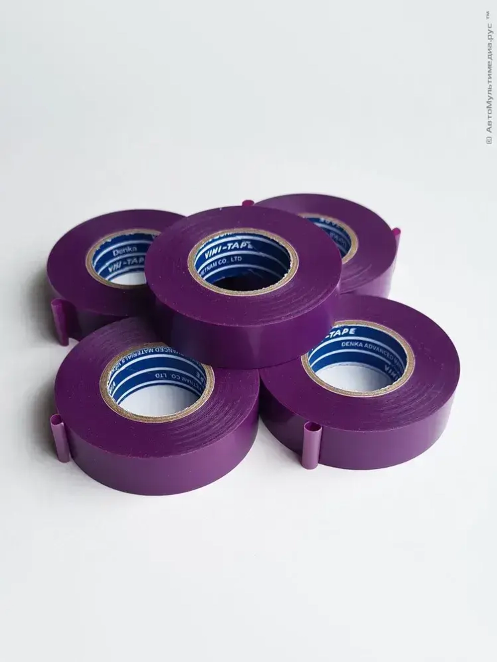 Изолента фиолетовая виниловая Vini-Tape 234, 5шт по 20метров, Denka, применяется в японском автомобилестроении