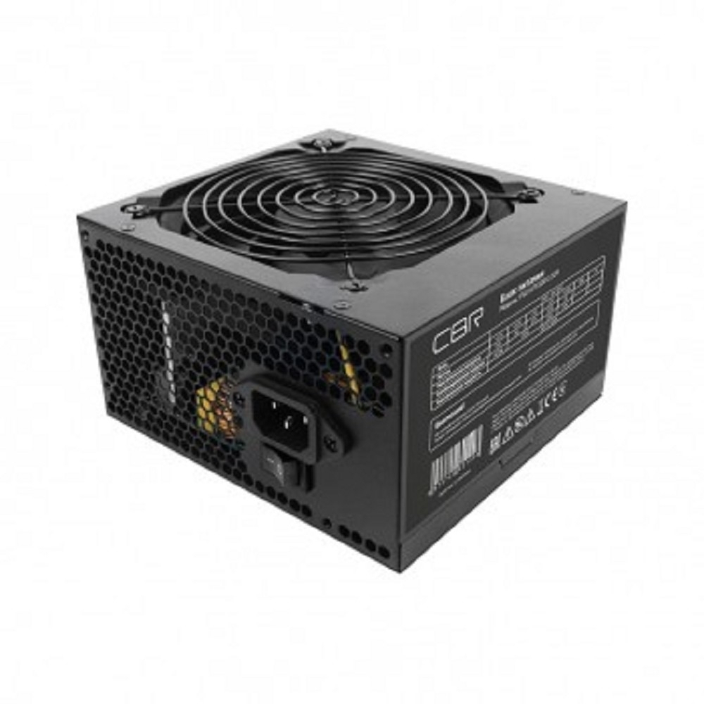 Блок питания CBR ATX 500W 80+ Bronze, DC-DC, APFC, 0.6mm, 20+4pin, 1*8-pin(4+4P), 2*6+2pin, 4*SATA, 4*IDE, 12cm fan, 1.5м кабель питания, черный [PSU-ATX500-12GM] BOX