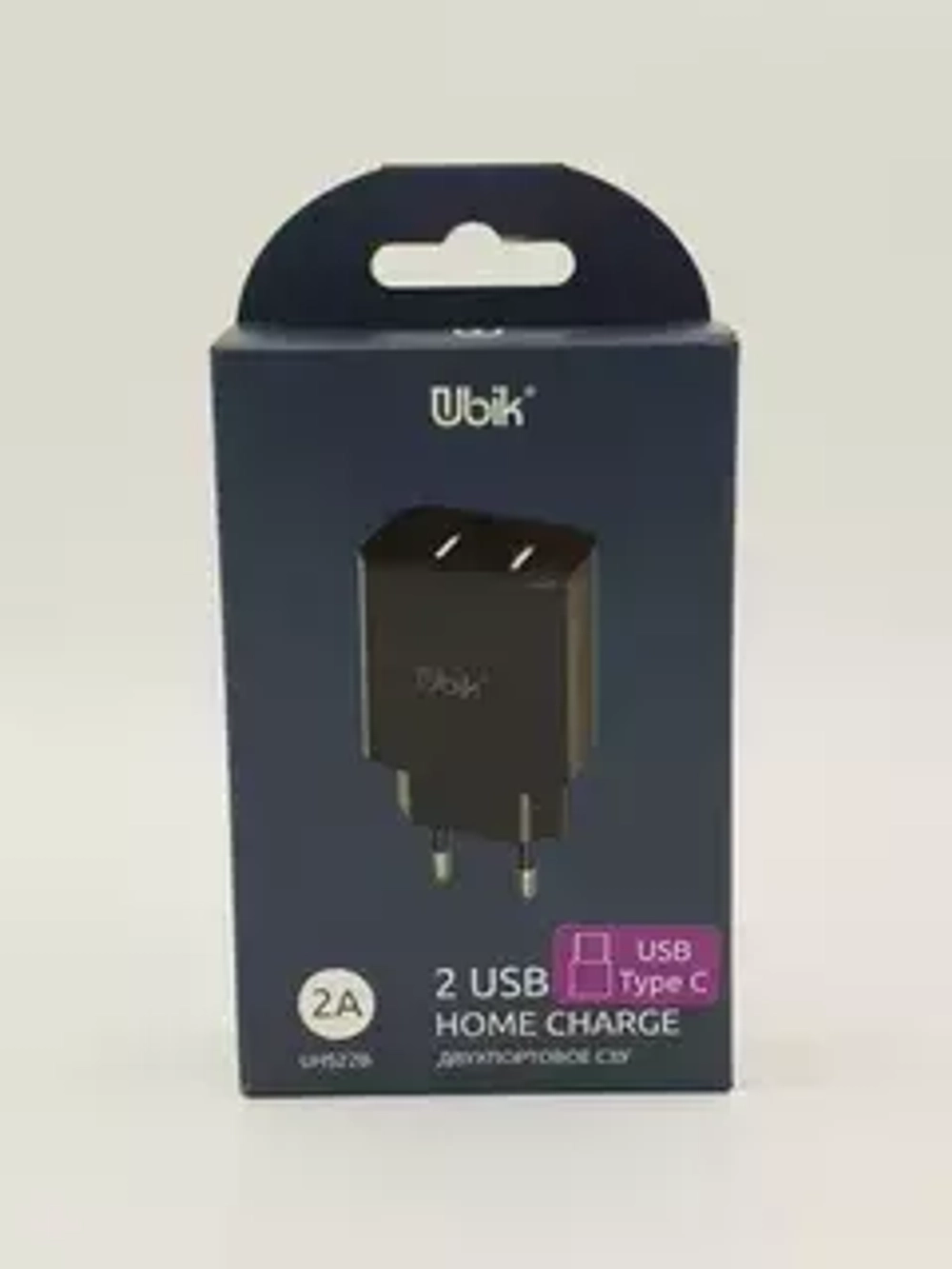СЗУ с кабелем micro 2USB 2.A Ubik UHS22BC black