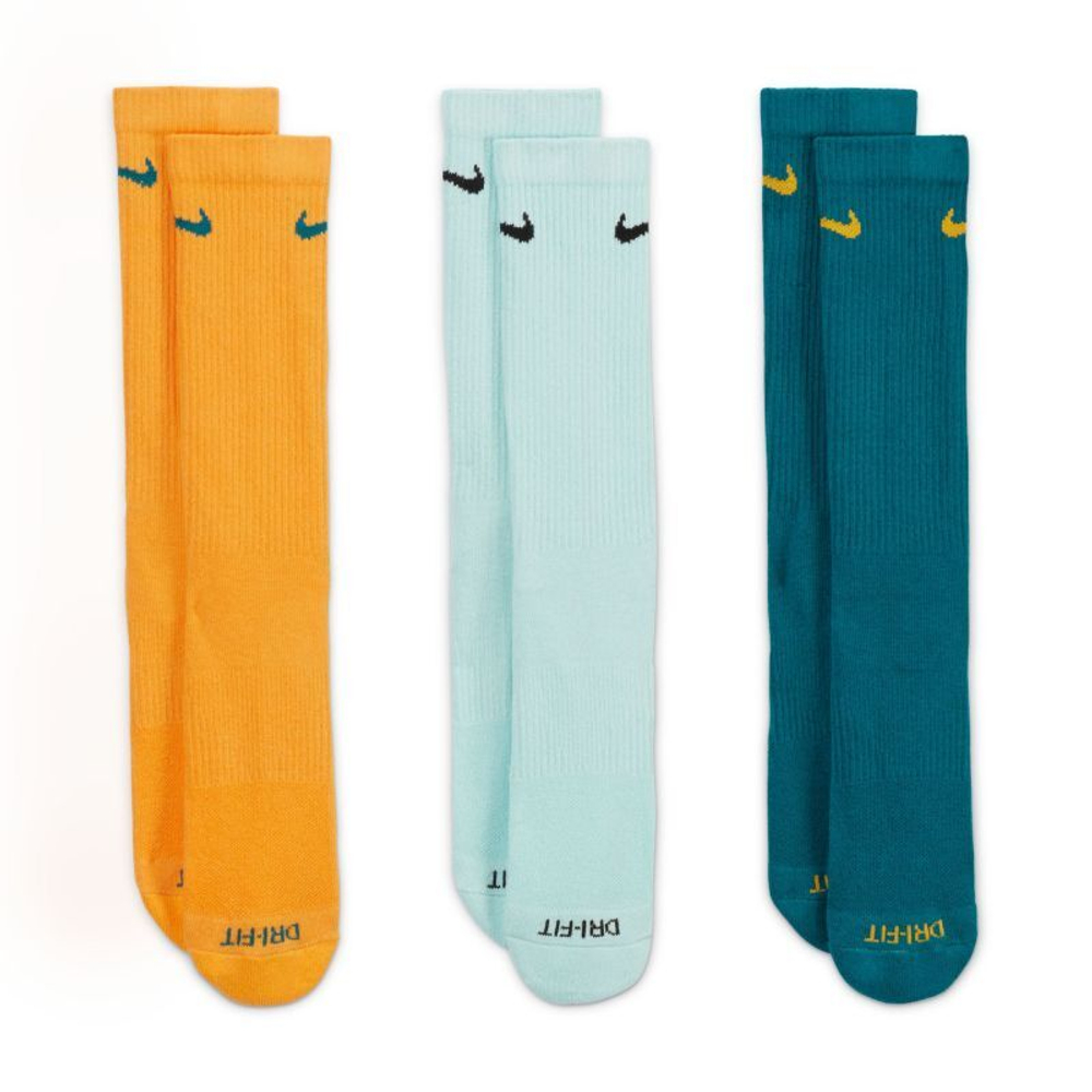 Теннисные носки Nike Everyday Plus Cushioned Training Crew Socks 3P - разноцветный