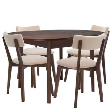 Обеденная группа Leset стол Говард 1Р и стулья Чейз Орех