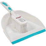Набор Софтэль щетка-сметка с совком белый/ бирюзовый