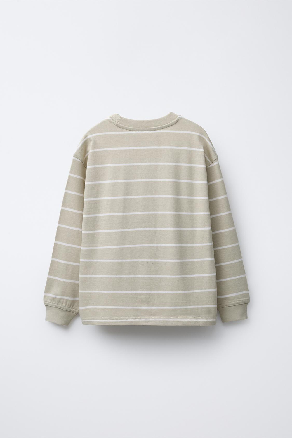 ZARA ЛОНГСЛИВ В ПОЛОСКУ ИЗ ПЛОТНОЙ ТКАНИ, ЦВЕТ ВЫБЕЛЕННОГО ЛЬНА